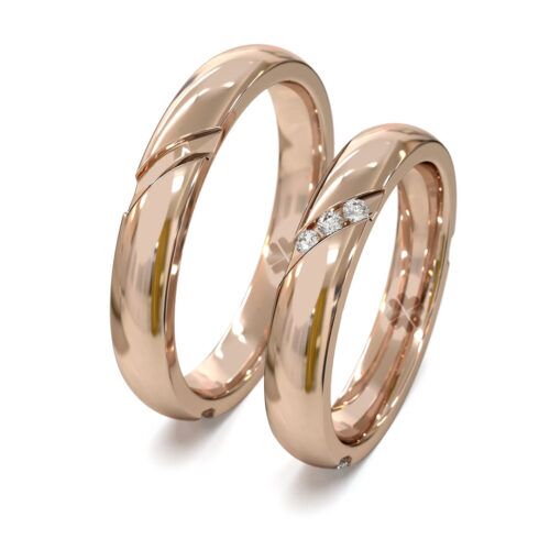 Argollas de Matrimonio Classique Rainbow Oro Rosa 18kt