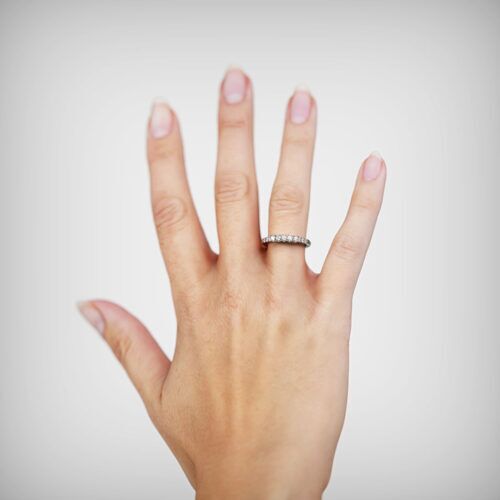Anillo de Compromiso Cintillo Helios Lux Oro Blanco 18kt