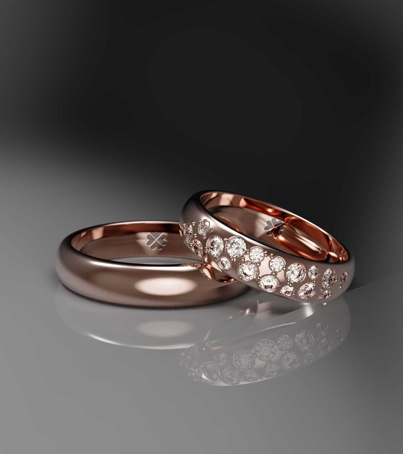 Anillo de Compromiso Halo Aura Purple Oro Blanco 18kt